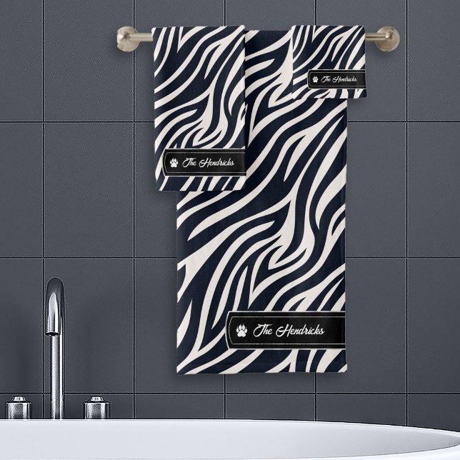 Wilde Ideen Silver Label Black & White Zebra ID116 Badhandtuch Set (Von Creator hochgeladen)