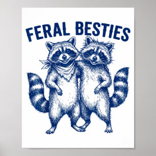 Wilde Ies passende Freund-Zwilling lustig BFF  Poster