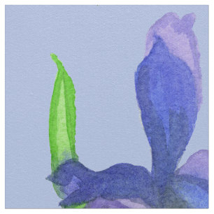 Wilde Iris Blume Lila Watercolor Blue Stoff