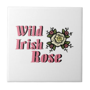 Wilde irische Rose Fliese