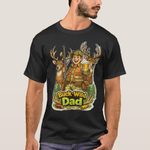 Wilde Jagd mit Papa lustige Jäger-Geschenkidee T-Shirt