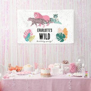 Wilde Jungle-Party-Kindergeburtstag Banner