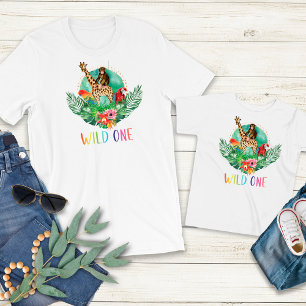 Wilde Jungle Safari Tiere Moderne Wasserfarbe T-Shirt