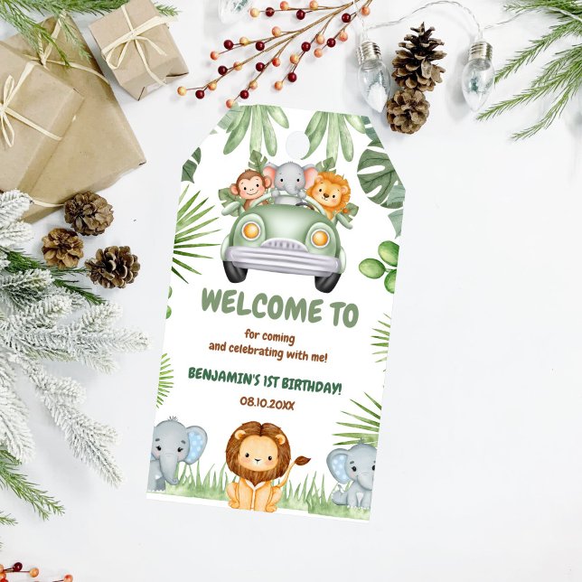 Wilde Jungtiere zum Geburtstag Geschenkanhänger (Von Creator hochgeladen)