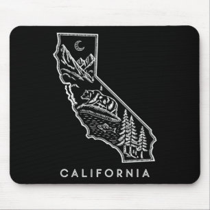 Wilde Kalifornien-Erbe-Karte Aufkleber Mousepad