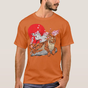 Wilde Katze Cherry Blossom Jungle Animal Sakura as T-Shirt