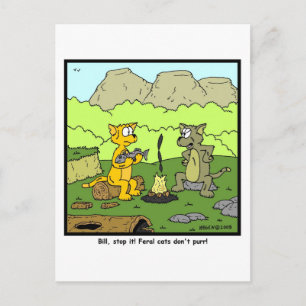 Wilde Katzen schnurren nicht! Postkarte