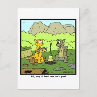 Wilde Katzen schnurren nicht! Postkarte