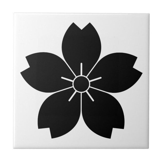Wilde Kirschblüte Fliese (Vorderseite)