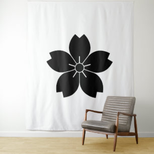 Wilde Kirschblüte Wandteppich