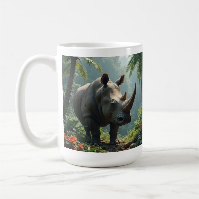 Wilde Kraft: Die Rhino-Tasse Kaffeetasse (Links)