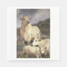 Wilde Kühe (Chillingham) Serviette