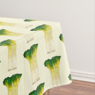 Wilde Leeks Garten Gemüse Kochen Veg Tischdecke