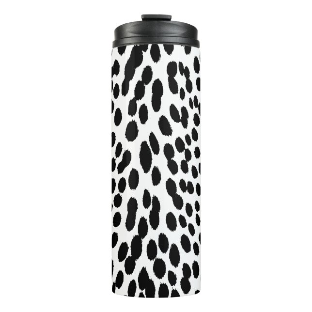 Wilde Leopard-Energie – Kühne Tierdruckmode Thermosbecher (Vorderseite)