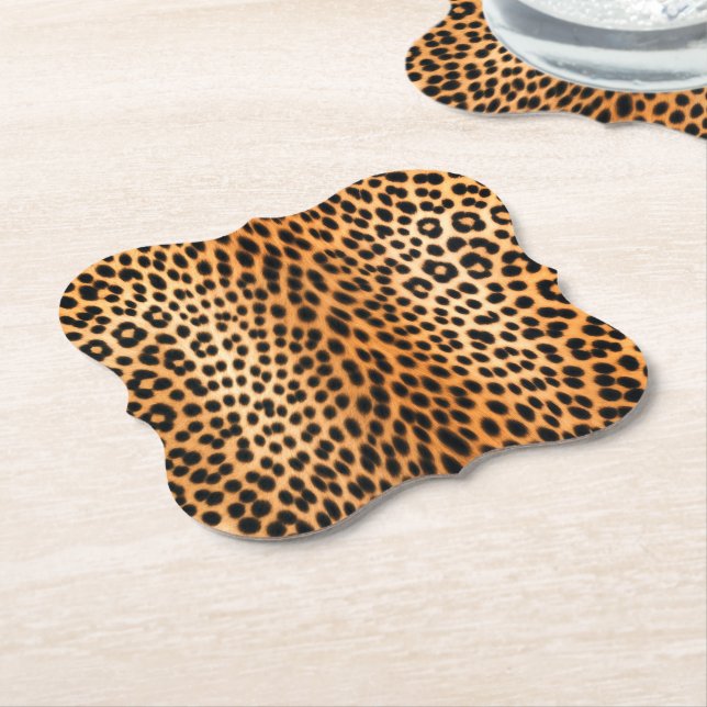 Wilde Leopard-Energie – Kühne Tierdruckmode Untersetzer (angewinkelt)