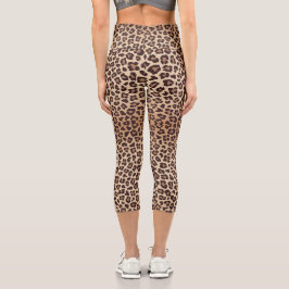 Wilde Leoparden-Druck-Muster-Leggings – Trendig Capri Leggings