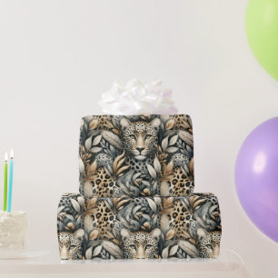 Wilde Leoparden Geschenkpapier