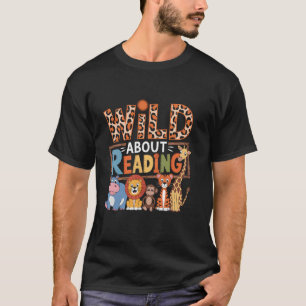 Wilde Leseliebhaber Bücher Leser Bibliothekar Bo T-Shirt