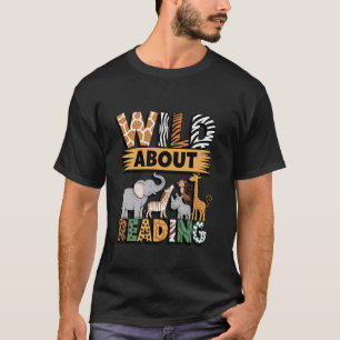 Wilde Leseliebhaber Bücher Leser Bibliothekar Bo T-Shirt