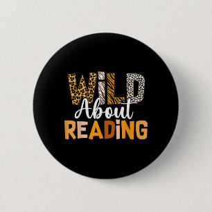 Wilde Leselust Lustiger Bücherliebhaber Bücherwurm Button