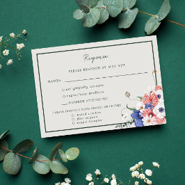 Wilde Liebe Wildblume Boho Wedding Response Card RSVP Karte