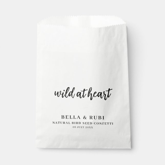 Wilde Liebeshochzeit Wildblumen-Samen-Geschenktüte Geschenktütchen (Vorderseite)