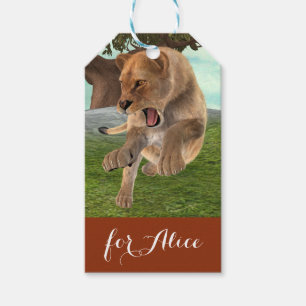 Wilde Löwin Dschungel-Abenteuer-Kunst Geschenkanhänger