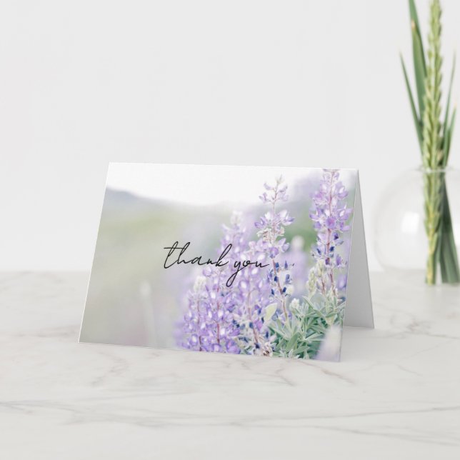 Wilde Lupinen Dankeskarte (Vorderseite)