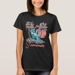 Wilde Mädchen Sommer lustiger Meme wilder Waschbär T-Shirt