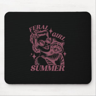 Wilde Mädchen Sommer Müll Waschbär Süßer Waschbär Mousepad