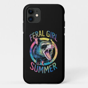 Wilde Mädchen Sommer Opossum Tie Dye Waschbär Case-Mate iPhone Hülle