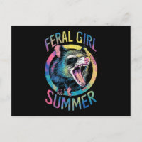Wilde Mädchen Sommer Opossum Tie Dye Waschbär