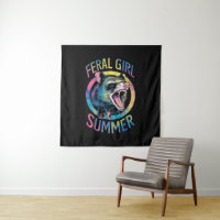 Wilde Mädchen Sommer Opossum Tie Dye Waschbär