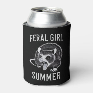 Wilde Mädchen Sommer Opossum Vintage Dosenkühler