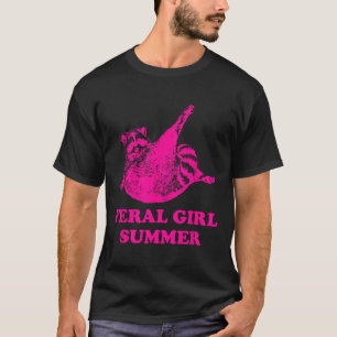 Wilde Mädchen Sommer Waschbär Liebhaber Müll Panda T-Shirt