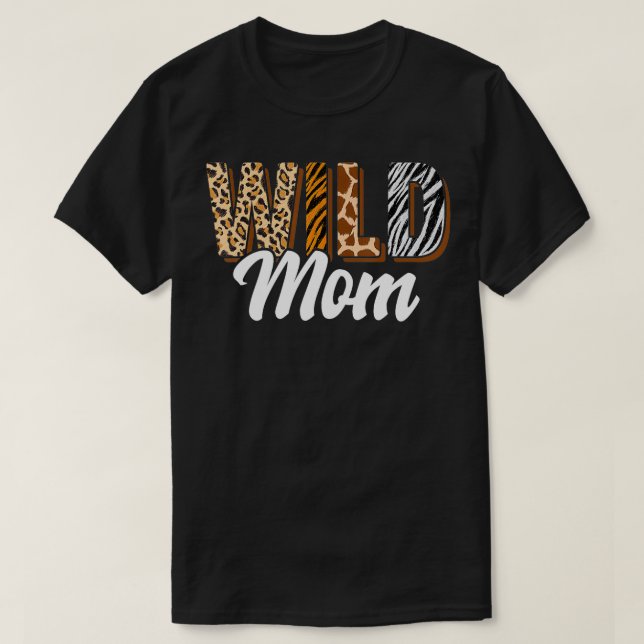 Wilde Mama Zoo Geboren Zwei davon Wild Bday Safari T-Shirt (Design vorne)