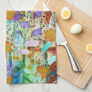 Wilde Mandarine - Natur Inspiriert Blumenstrauß -  Geschirrtuch