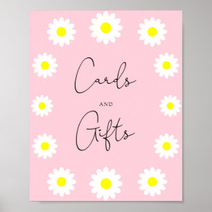 Wilde Margeriten - Karten und Geschenke Baby-Party Poster