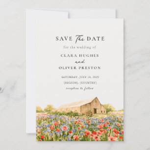 Wilde Mohn Kornblumen Wiese Provence Hochzeit Save The Date