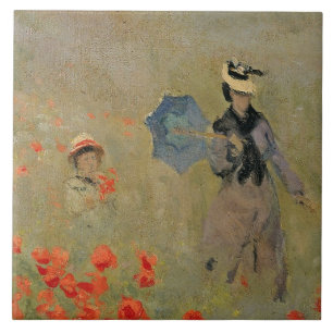 Wilde Mohnblumen Claude Monets  , nahe Argenteuil Fliese