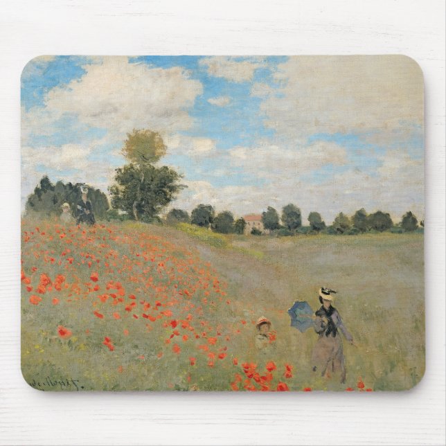 Wilde Mohnblumen Claude Monets |, nahe Argenteuil Mousepad (Vorne)