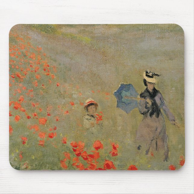 Wilde Mohnblumen Claude Monets |, nahe Argenteuil Mousepad (Vorne)