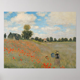 Wilde Mohnblumen Claude Monets  , nahe Argenteuil Poster