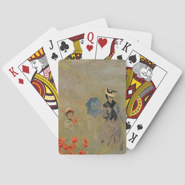 Wilde Mohnblumen Claude Monets |, nahe Argenteuil Spielkarten (Rückseite)