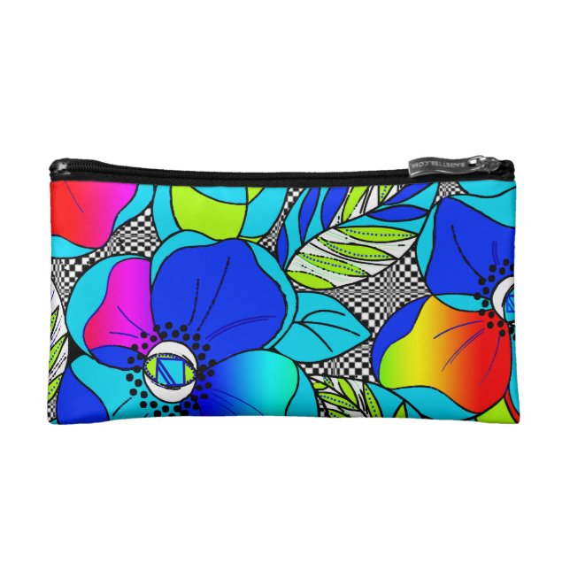 Wilde Mohnblumen Makeup-Tasche (Vorderseite)