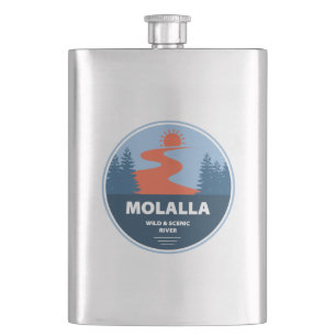 Wilde Molalla und Landschaftliche Flüsse Flachmann