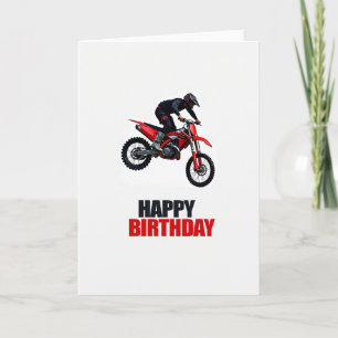 Wilde Motorrad-Geburtstagskarte Karte