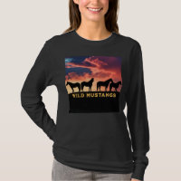 Wilde Mustangs am Horizont, Geschenk für Pferde, a