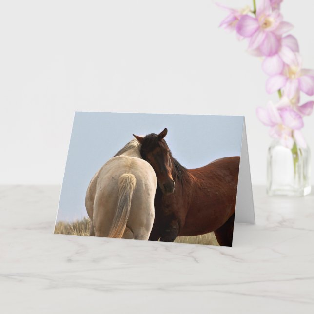 Wilde Mustangs aus dem Westen Karte (Orchidee)