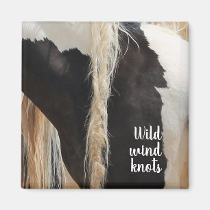 Wilde Mustangs der West Wind Knots Magnet